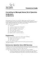 3Com 3CRWE825075A Conversion Manual preview