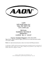 Preview for 108 page of AAON RQ NextGen Series Installation Operation & Maintenance