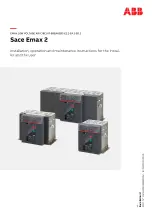 Preview for 1 page of ABB SACE Emax 2 E2.2 Installation, Operation And Maintenance Instructions For The Installer And The User