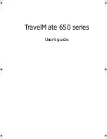 Preview for 1 page of Acer TravelMate 650 Series User Manual