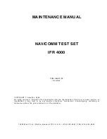 Preview for 2 page of Aeroflex IFR 4000 Maintenance Manual