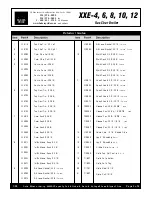 Preview for 3 page of Bakers Pride Dante XXE-10 Parts List