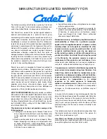 Preview for 40 page of Cadet 1212 Operator'S Manual