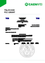 Preview for 36 page of Caen RFID Tile R1250I Technical Information Manual