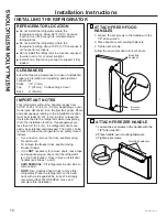 Preview for 18 page of Cafe CWE19S Owner'S Manual And Installation Instructions