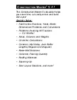 Preview for 2 page of Calculated Industries Construction Master 5 Reference Manual