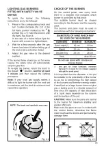 Preview for 23 page of Candy CHW32X LPG Instructions For The Use - Installation Advices