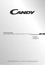 Candy FCG962DX Instructions For The Use - Installation Advices preview