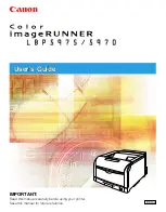 Canon Color imageRUNNER LBP5975 User Manual preview