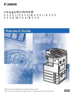 Preview for 1 page of Canon imageRUNNER 2545i Remote Ui Manual