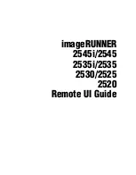 Preview for 2 page of Canon imageRUNNER 2545i Remote Ui Manual