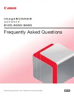 Preview for 1 page of Canon imageRUNNER ADVANCE 8105 Frequently Asked Questions Manual