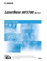 Preview for 1 page of Canon LASERBASE MF5700 Series User Manual
