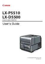 Canon LX-P5510 User Manual preview