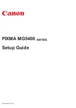 Canon PIXMA MG5420 Setup Manual preview