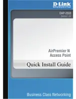 Preview for 1 page of D-Link DAP-2553 - Wireless N Dual Band Gigabit Access... Quick Install Manual