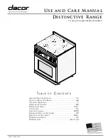 Dacor Millenia DR30D Use And Care Manual preview