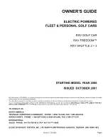 Preview for 3 page of E-Z-GO RXV Fleet Freedom Shuttle 2+2 Owner'S Manual