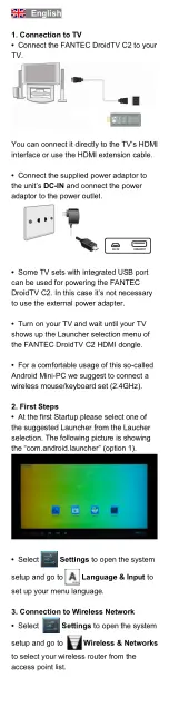 Preview for 2 page of Fantec DroidTV C2 User Manual