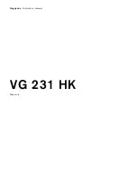 Gaggenau VG 231 HK Instruction Manual preview