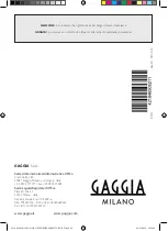 Preview for 60 page of Gaggia Milano MAGENTA Operating Instructions Manual