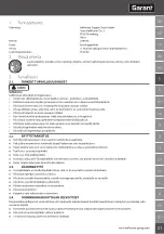 Preview for 31 page of GARANT 081198 User Manual