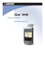 Garmin iQue 3000 Operating Instructions Manual preview