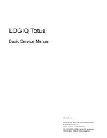 GE LOGIQ Totus Basic Service Manual preview