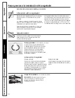 Preview for 54 page of GE Profile FUM13 Owners And Installation Manual