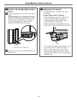 Preview for 27 page of GE PSHS6TGXSS - Profile 26' Dispenser... Owner'S Manual And Installation Manual