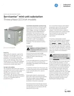 GE Servicenter Mini-unit substation Installation Instructions preview