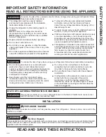 Preview for 3 page of GEAppliances PSB42 Owner'S Manual And Installation Instructions