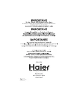 Preview for 20 page of Haier HWF05XC7 Manual De Usuario