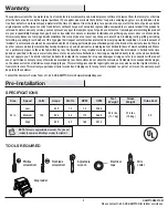 Preview for 3 page of HAMPTON BAY 91171 Use And Care Manual