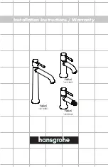 Hans Grohe Talis C Installation Instructions / Warranty preview
