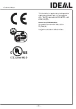 Preview for 45 page of IDEAL 4860 Operating Instructions Manual