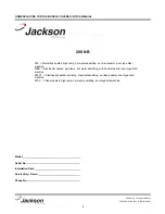 Preview for 4 page of Jackson 200B Technical Manual