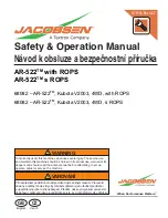 Preview for 1 page of Jacobsen AR-522 jossa ROPS Safety And Operation Manual