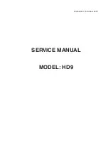 Janome HD9 Service Manual preview