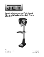 Jet JDP-17 Operating Instructions And Parts Manual preview