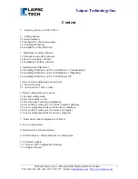 Preview for 3 page of Laipac S911 Lola User Manual