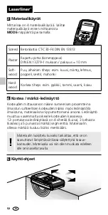 Preview for 52 page of LaserLine MoistureFinder Compact Manual