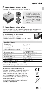 Preview for 3 page of LaserLiner LaserCube Operating Instructions Manual