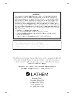 Preview for 2 page of Lathem 700E User Manual