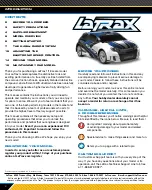 Preview for 2 page of LaTrax RALLY 75054-5 Owner'S Manual