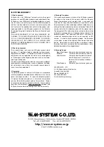 Preview for 103 page of M-system SC100 Series Applications Manual