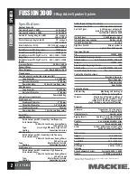 Preview for 2 page of Mackie Fussion Series 3000 Specifications