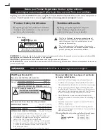 Preview for 2 page of Magnavox 19MD301B Owner'S Manual