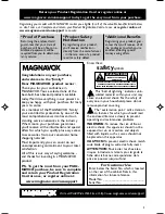 Preview for 3 page of Magnavox MME239 - Micro DVD Home Theater System User Manual