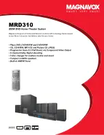 Magnavox MRD310 Specifications preview